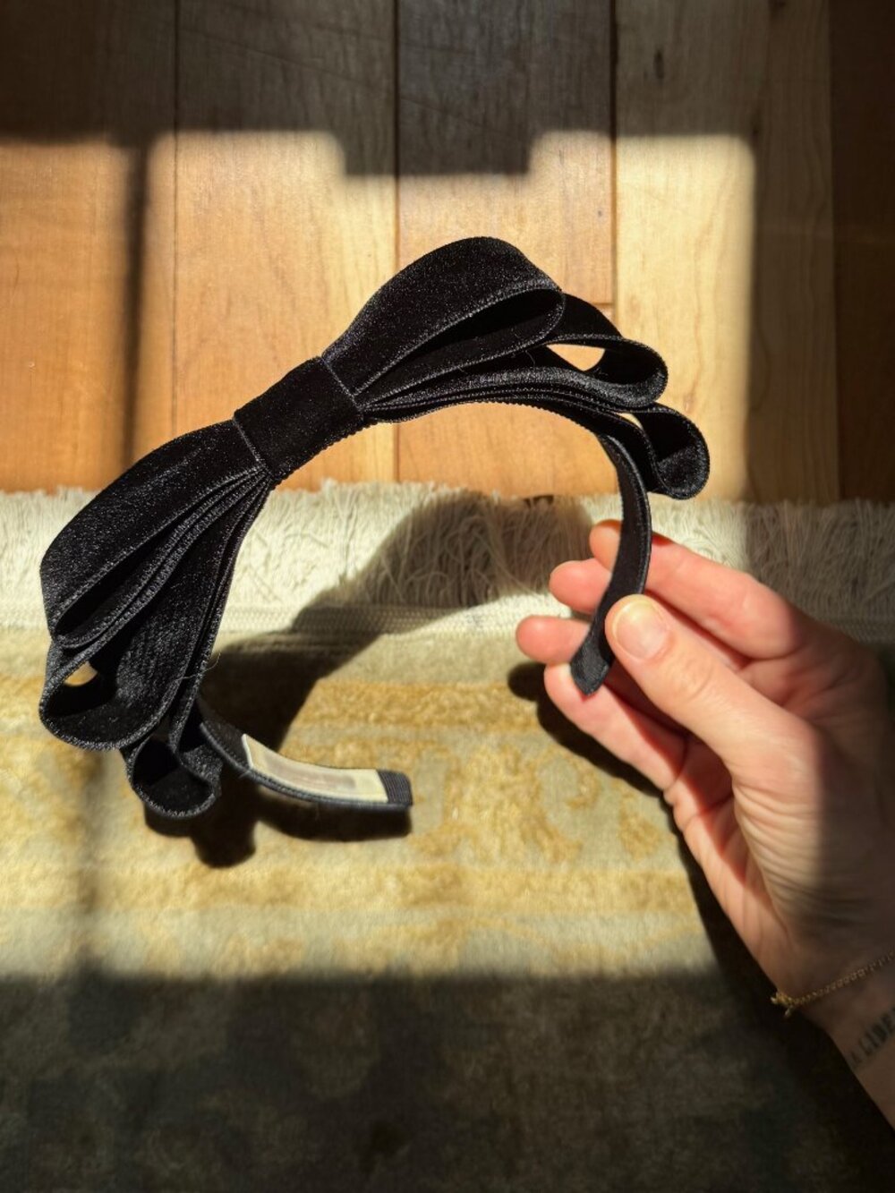 Jennifer Behr Nora velvet bow headband
